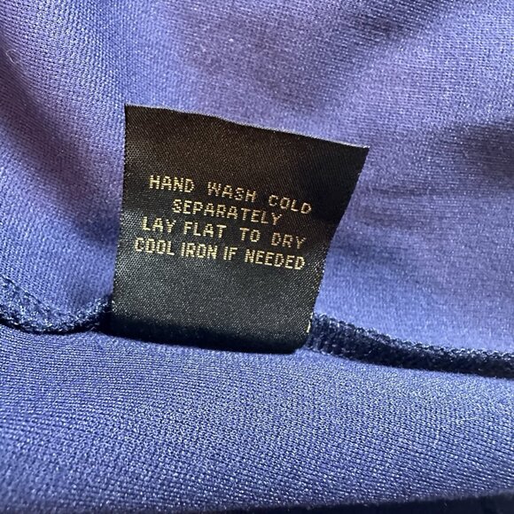 IMAN Navy Floral Peplum Zip Jacket Blazer M Global Chick Ponte Convertible - Picture 13 of 13